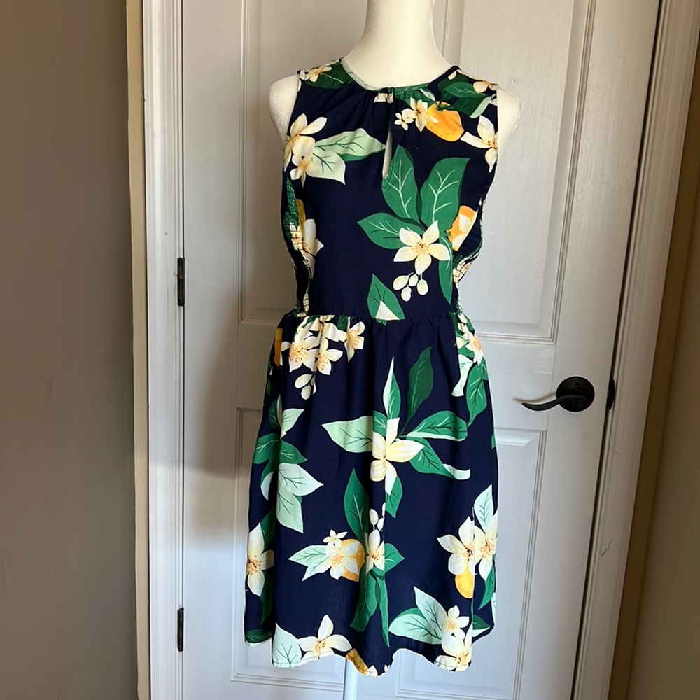 Navy Blue flora dress